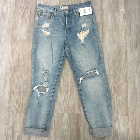 FREE PEOPLE LACEY HI-RISE RAW ANKLE STRETCH JEAN - Picture 2 of 6